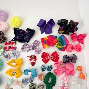 Colorful Kids Hair Bows and hair ties